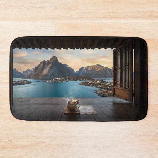 Item preview, Hanok Window to the World: Norway Lofoten Islands Fjords & Arctic Sunset | Fine Art Print designed and sold by SOOstudio73.