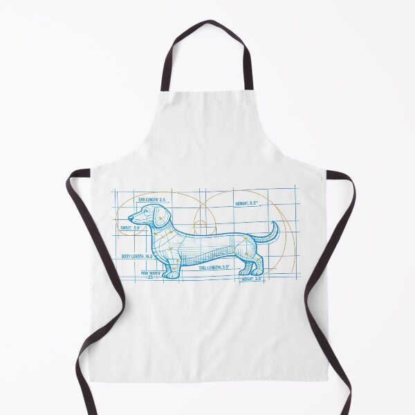 Item preview, Golden Ratio Dachshund Blueprint designed and sold by teemix.