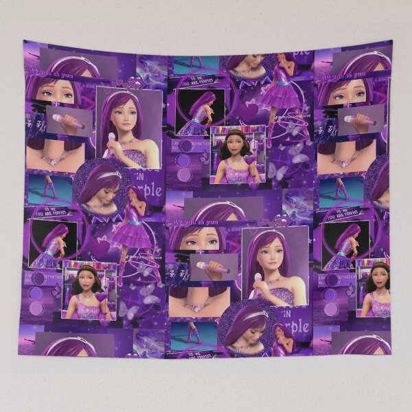 Item preview, Popstar Barbie Keira Purple Aesthetic Y2K Dreamy Princess Collage designed and sold by lilacWhim.