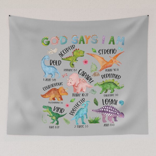 Item preview, God Says I Am Dinosaur Lover Bible Verse Kids Toddler Boys designed and sold by mjohnson9.