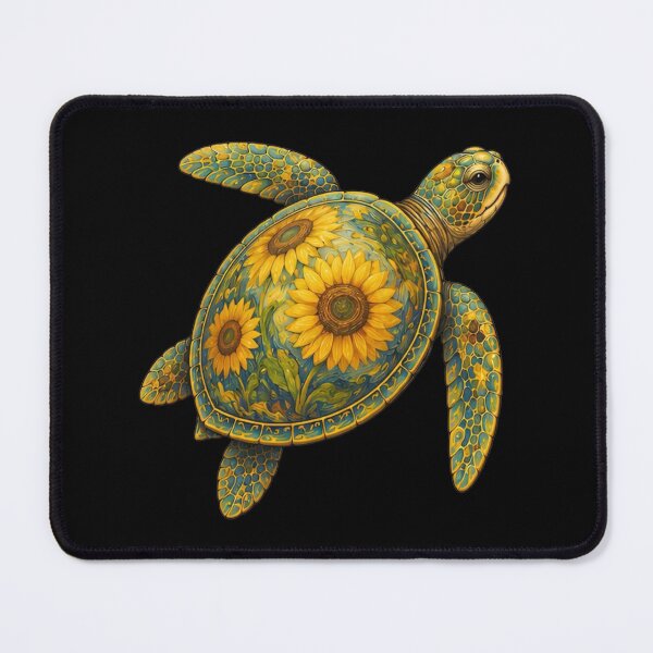Item preview, Colorful Sunflower Turtle | Ocean Sunflower Art Collection designed and sold by Zaru Art Studio.