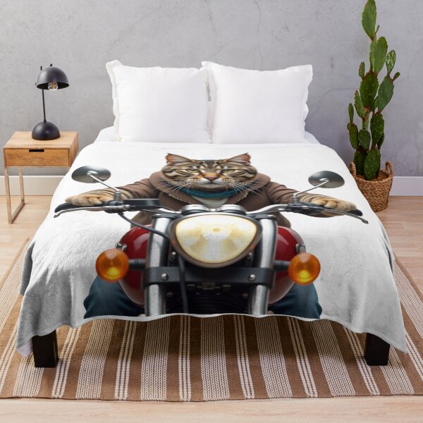 Item preview, Cool Cat Riding a Motorcycle – Biker Cat Adventure designed and sold by Awarrie.