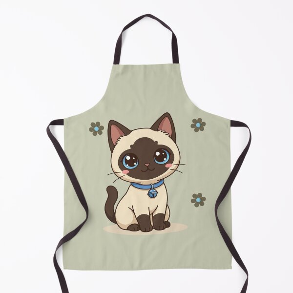 Item preview, Cute Kawaii Siamese Cat with Blue Collar | Chibi Cartoon Kitty Illustration designed and sold by Mousy17.