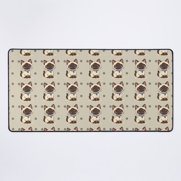 Item preview, Cute Kawaii Siamese Cat with Blue Collar | Chibi Cartoon Kitty Illustration designed and sold by Mousy17.
