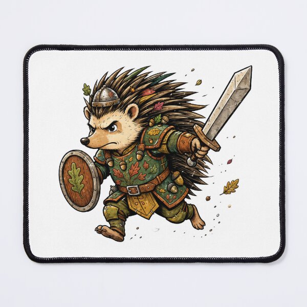 Item preview, Armored Hedgehog Knight | Medieval Hedgehog Warrior | Sword & Shield Fantasy Animal designed and sold by MrDev.