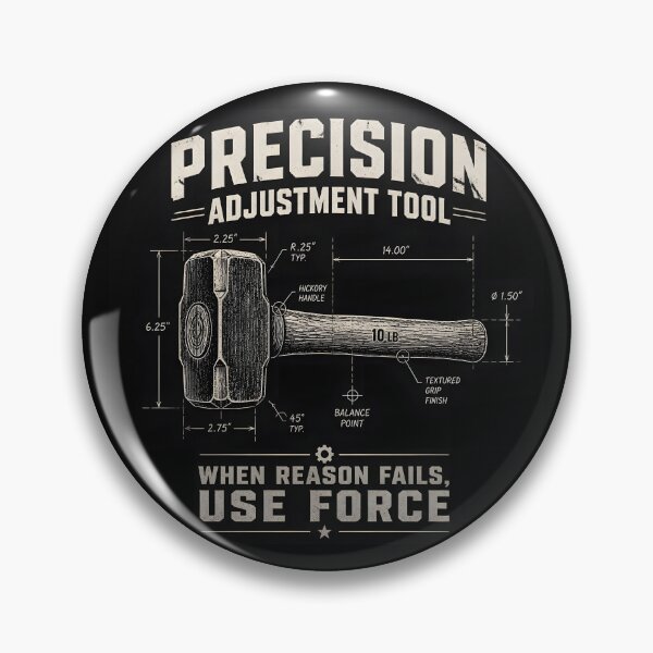 Item preview, Precision Adjustment Tool Hammer Funny Mechanic Garage designed and sold by ThirdShiftLab.
