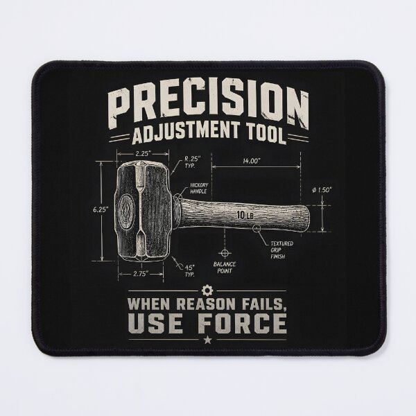 Item preview, Precision Adjustment Tool Hammer Funny Mechanic Garage designed and sold by ThirdShiftLab.