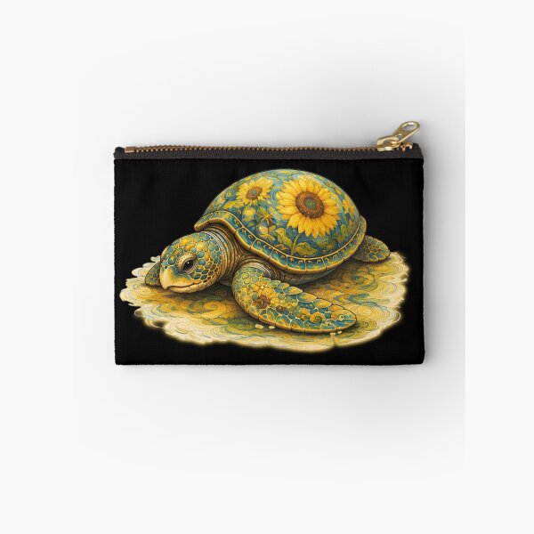 Item preview, Resting Sunflower Sea Turtle | Ocean Sunflower Art Collection designed and sold by Zaru Art Studio.