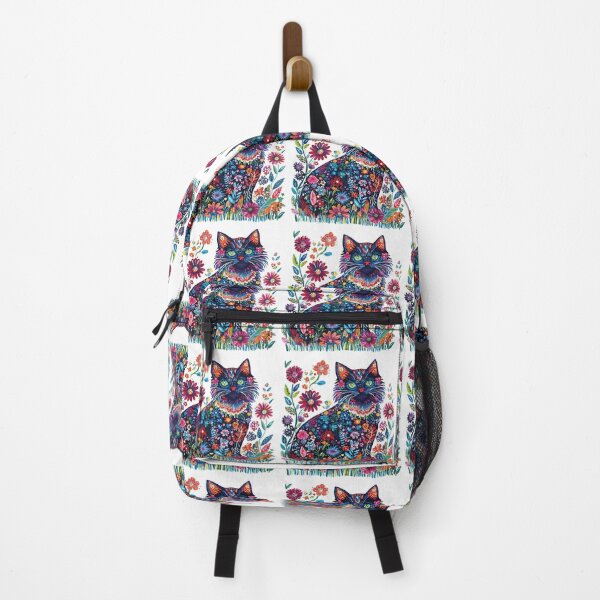 Item preview, Colorful Floral Cat – Vibrant Garden Cat Art designed and sold by Awarrie.