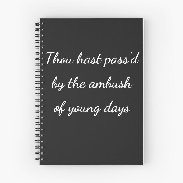 Item preview, “Thou hast pass'd by the ambush of young days” - handwriting white designed and sold by ariksworld.