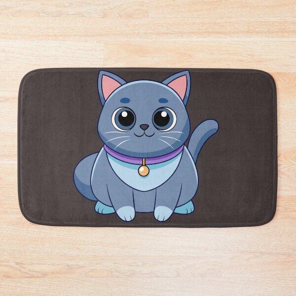 Artikelvorschau, Niedliche Kawaii-Katze, blau, Britisch Kurzhaar | Chibi-Cartoon-Kätzchen-Vektorillustration entworfen und verkauft von Mousy17.