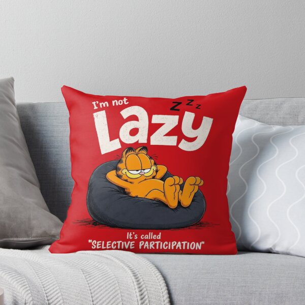Item preview, Lazy Garfield “Selective Participation” Funny Cat | Sleepy Cartoon Humor Design designed and sold by MyStyleHub.