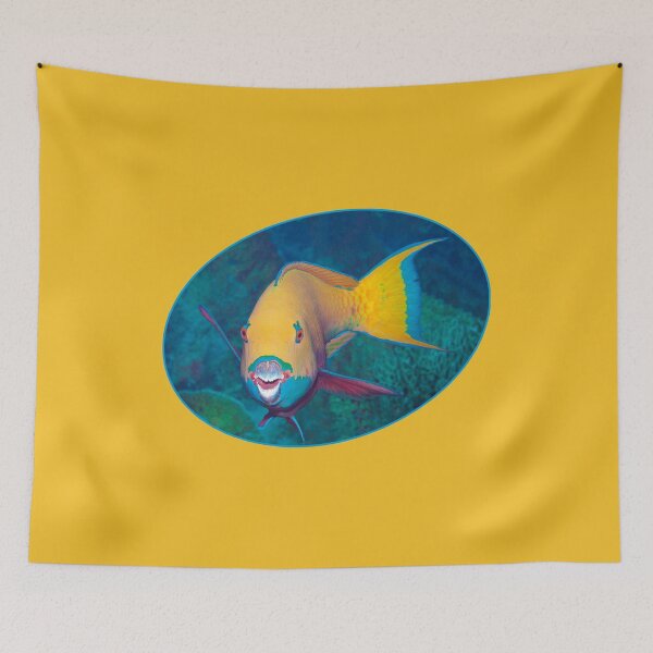 Item preview, Colorful Parrotfish Dynamic Oval * Modern Graphic Design |  designed and sold by Photo & Design Ute Niemann.