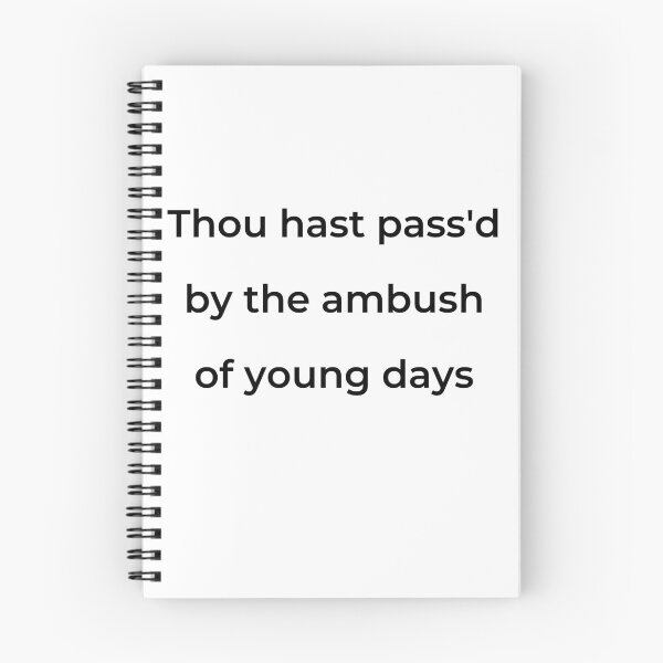 Item preview, “Thou hast pass'd by the ambush of young days” - print black designed and sold by ariksworld.