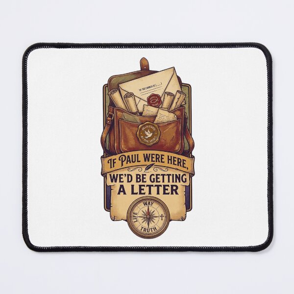 Item preview, If Paul Were Here We'd Be Getting A Letter - Funny Christian Vintage Mail Bag Apostle designed and sold by Neurospicy Trolls.