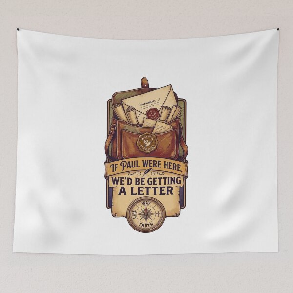 Item preview, If Paul Were Here We'd Be Getting A Letter - Funny Christian Vintage Mail Bag Apostle designed and sold by Neurospicy Trolls.