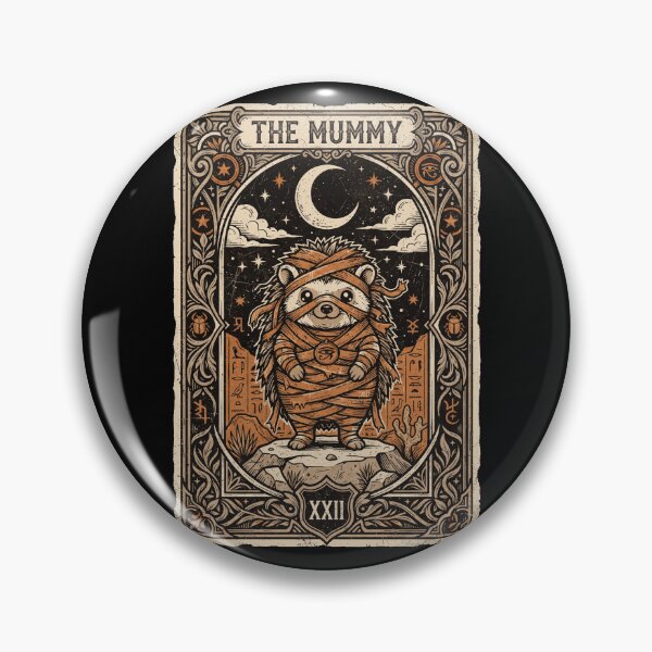 Item preview, Hedgehog Mummy Halloween Vintage Tarot Card Occult Goth designed and sold by MTRBSK11.