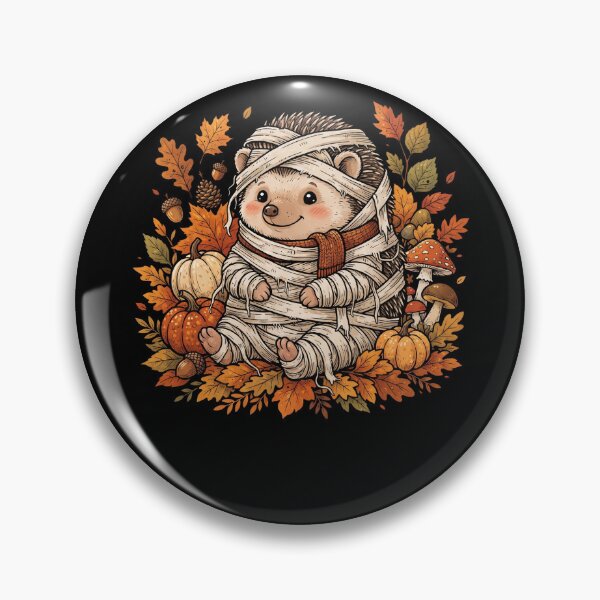Item preview, Hedgehog Mummy Halloween Cozy Cottagecore Autumn Fall designed and sold by MTRBSK11.