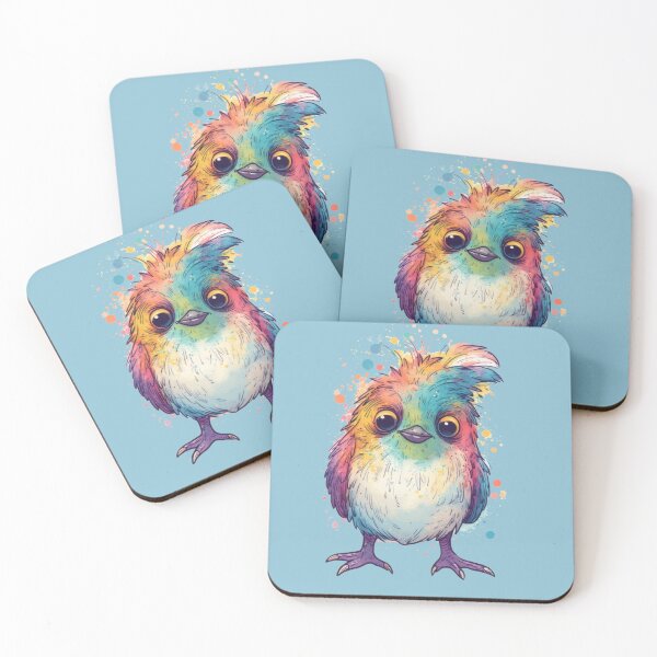 Item preview, A small, colorful bird gazes curiously at the world. designed and sold by Mianku | Für das Leben.