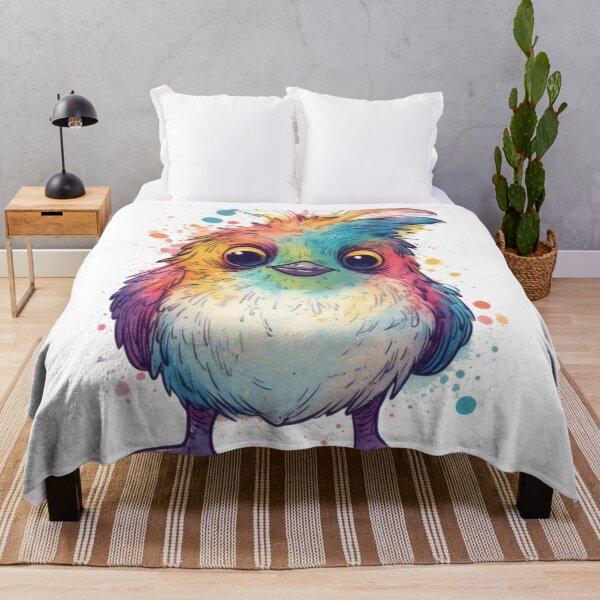 Item preview, A small, colorful bird gazes curiously at the world. designed and sold by Mianku | Für das Leben.