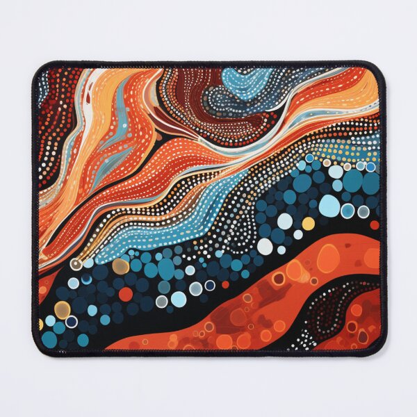 Item preview, Aboriginal Inspired Dot Art - Abstract Flowing Waves Pattern designed and sold by GrinGalore.
