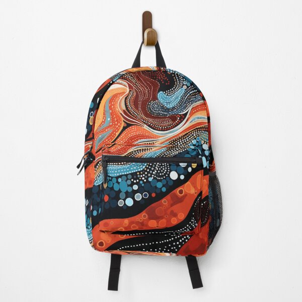 Item preview, Aboriginal Inspired Dot Art - Abstract Flowing Waves Pattern designed and sold by GrinGalore.