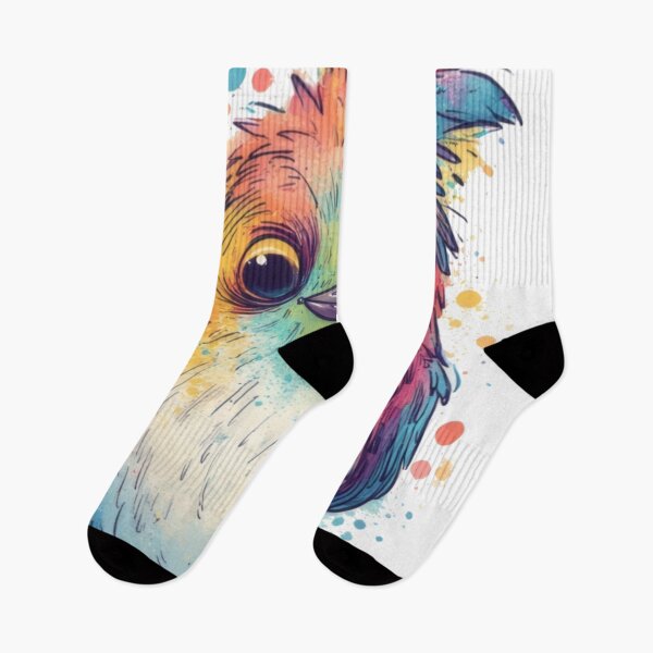 Item preview, A small, colorful bird gazes curiously at the world. designed and sold by Mianku | Für das Leben.