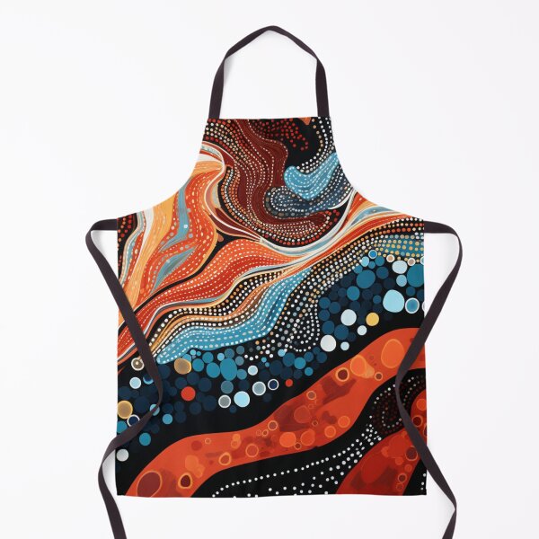 Item preview, Aboriginal Inspired Dot Art - Abstract Flowing Waves Pattern designed and sold by GrinGalore.