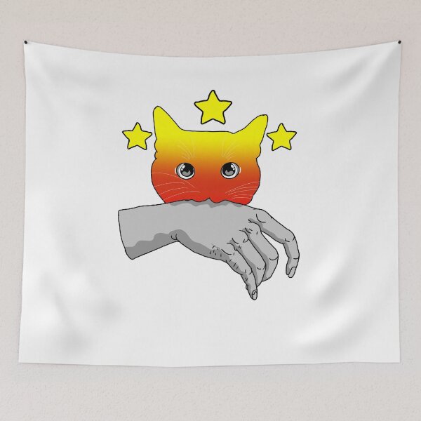 Item preview, Cat hand colorfull designed and sold by postermetal.