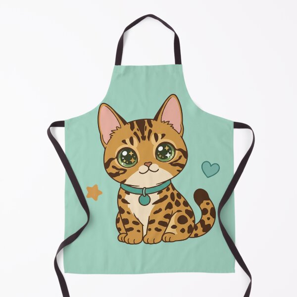 Item preview, Cute Kawaii Bengal Cat | Adorable Chibi Leopard Cat Cartoon Illustration designed and sold by Mousy17.