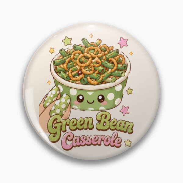 Item preview, Kawaii Green Bean Casserole Thanksgiving Fall designed and sold by Yellowriversss.