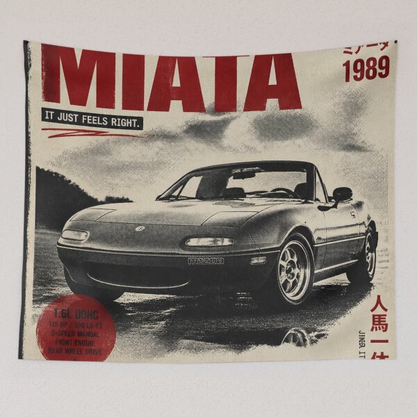 Item preview, Vintage retro alternative car poster MAZDA MIATA designed and sold by ameliekhal.