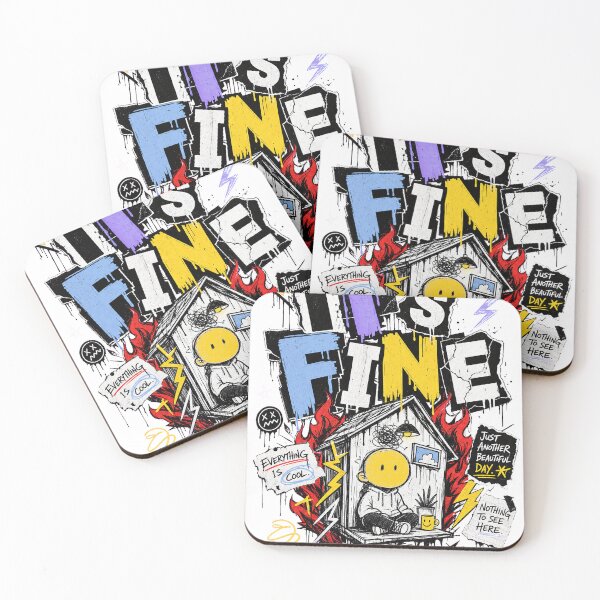 Item preview, It's Fine Chaos Collage Streetwear Graphic Tee designed and sold by KIDEnia.