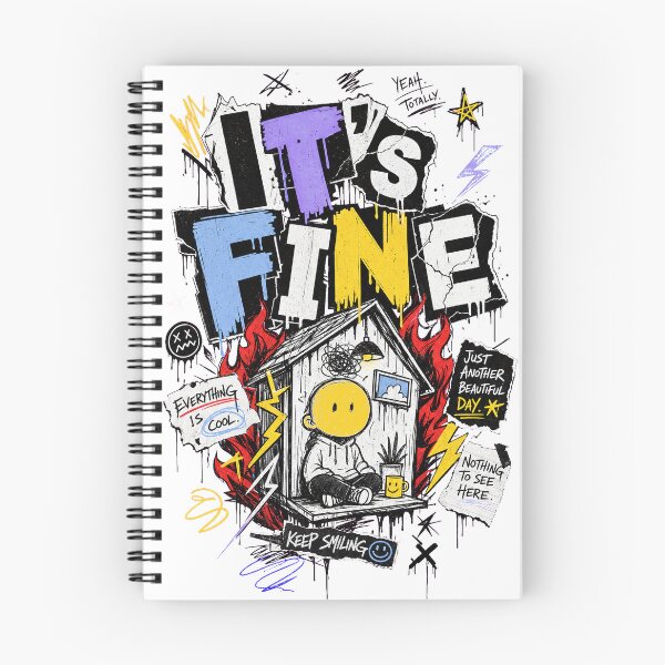 Item preview, It's Fine Chaos Collage Streetwear Graphic Tee designed and sold by KIDEnia.