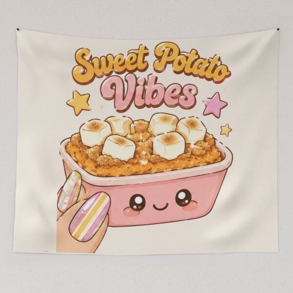 Item preview, Sweet Potato Vibes Thanksgiving Casserole Kawaii designed and sold by Yellowriversss.