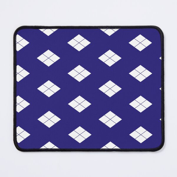 Item preview, Takeda Shingen Crest - Takeda Bishi Samurai Mon White Blue Tile / Japanese Crest designed and sold by 戦国まーけっと SENGOKU MARKET.