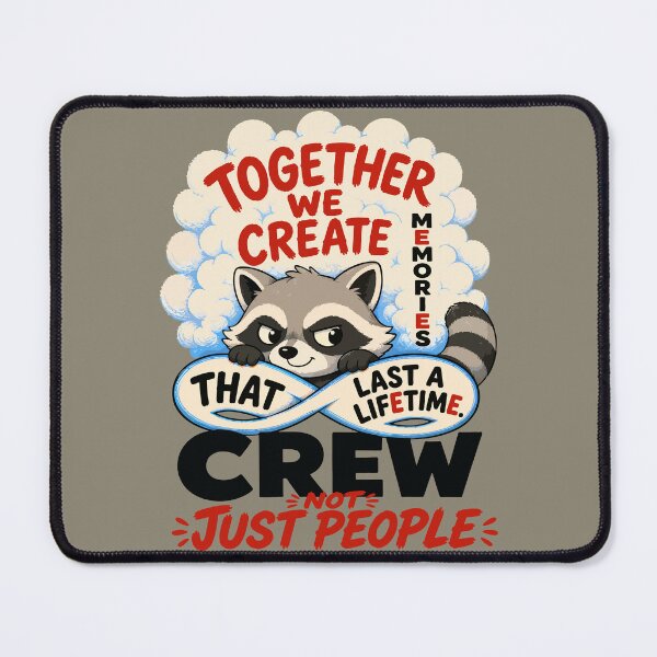 Item preview, Cute Raccoon Crew Together Art Print designed and sold by Nadiename.