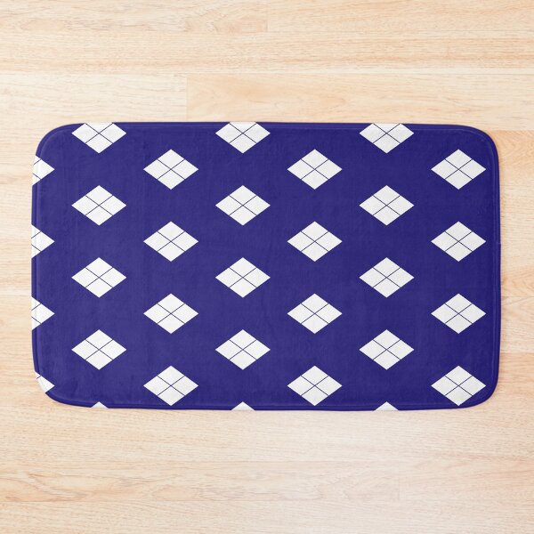 Item preview, Takeda Shingen Crest - Takeda Bishi Samurai Mon White Blue Tile / Japanese Crest designed and sold by 戦国まーけっと SENGOKU MARKET.