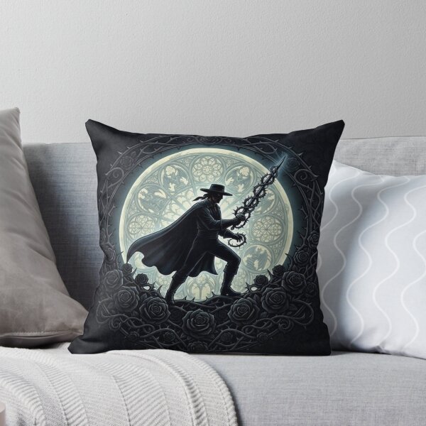 Aperçu de l'œuvre Zorro gothique Lune et Roses créée et vendue par SipWithStyleArt.