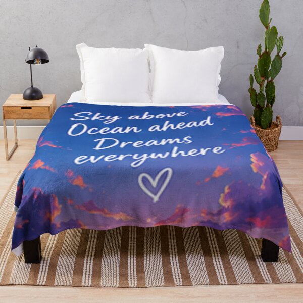 Item preview, Sky Above Ocean Ahead Dreams Everywhere Sunset Typography designed and sold by Rehnair.