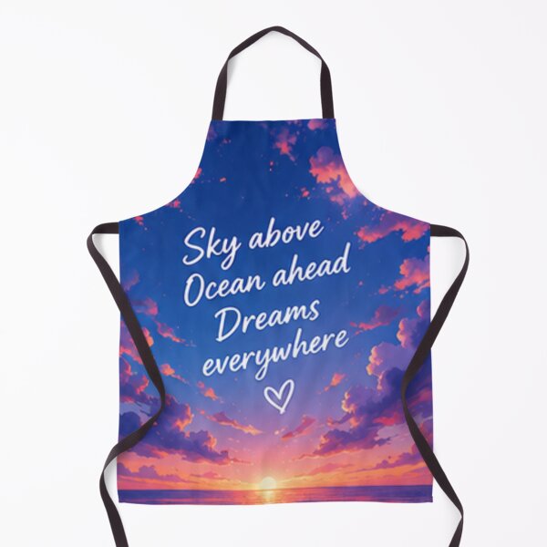 Item preview, Sky Above Ocean Ahead Dreams Everywhere Sunset Typography designed and sold by Rehnair.