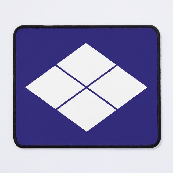 Item preview, Takeda Shingen Crest - Takeda Bishi Samurai Mon White Blue / Japanese Crest designed and sold by 戦国まーけっと SENGOKU MARKET.