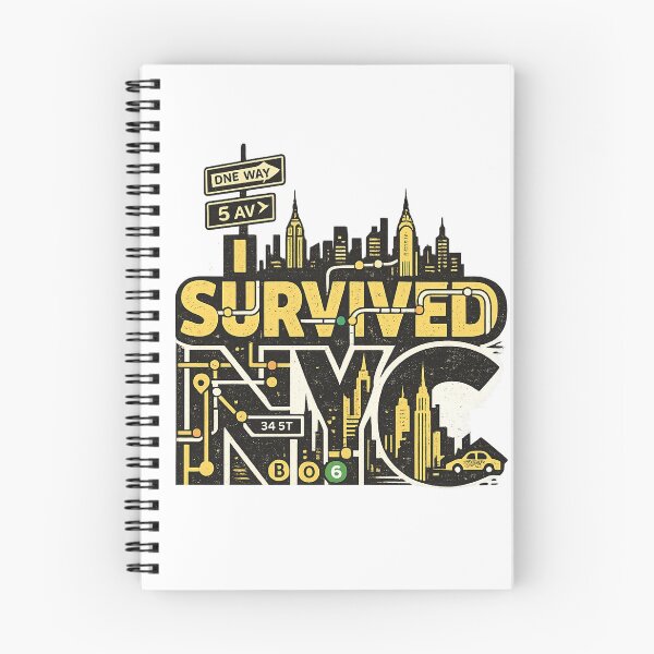 Item preview, I Survived NYC Subway Funny New York Commuter Typography designed and sold by teemix.