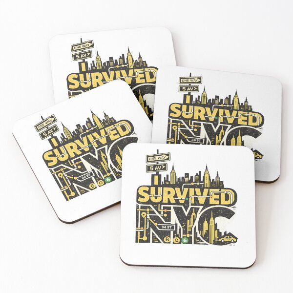 Item preview, I Survived NYC Subway Funny New York Commuter Typography designed and sold by teemix.