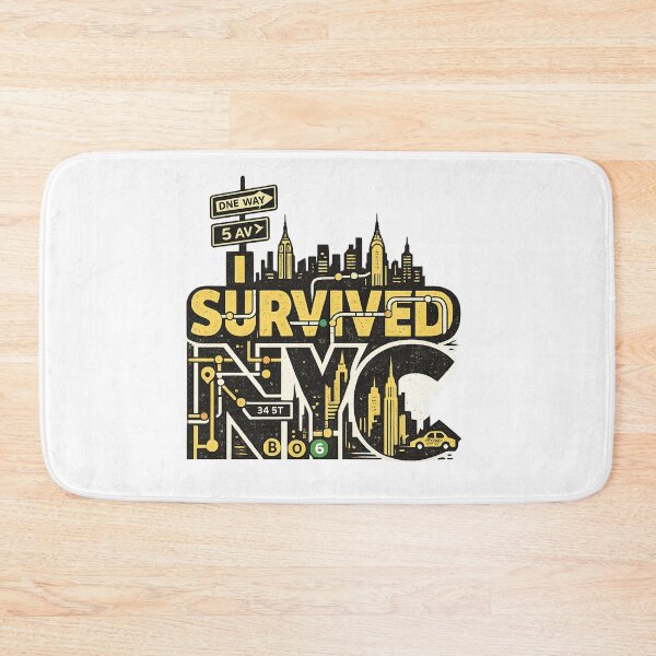 Item preview, I Survived NYC Subway Funny New York Commuter Typography designed and sold by teemix.