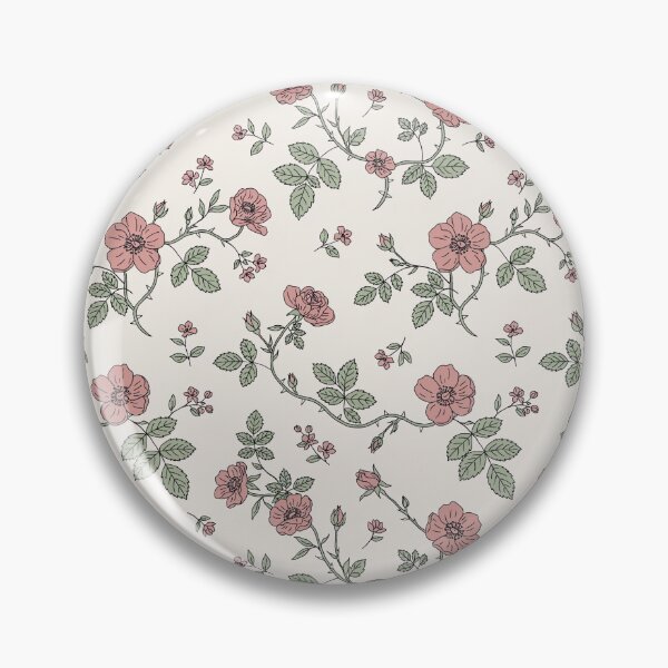 Item preview, Vintage Wild Rose Vine Pattern – Hand Drawn Botanical Floral Print designed and sold by NuvoraNest.