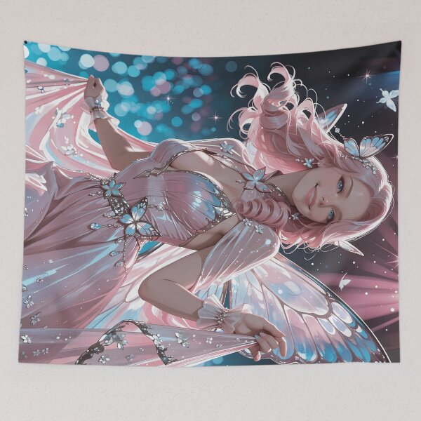 Item preview, Pink Pixie Fairy with Butterfly Wings Enchanted Fairycore designed and sold by BorgSpareParts.