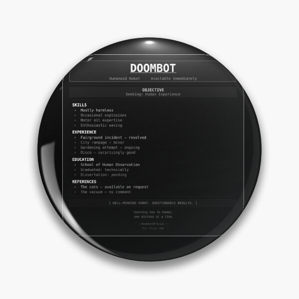 Item preview, Doombot — Curriculum Vitae designed and sold by DoombotOfficial.