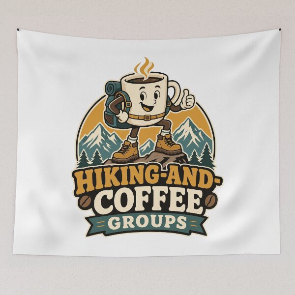 Item preview, Midlife Hiking Friends Retro Trail Club Design designed and sold by JansenGS.