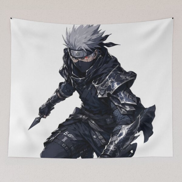Item preview, Kakashi | Ninja Warrior – Silver Hair Anime Shinobi Ink Art designed and sold by Dyan4.